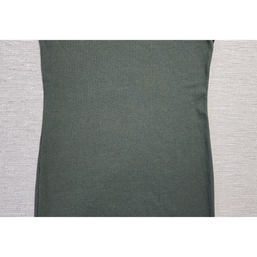 Blue Rain Francesca’s Ribbed Midi Dress Sleeveless Stretch Green Size L - Picture 12 of 16